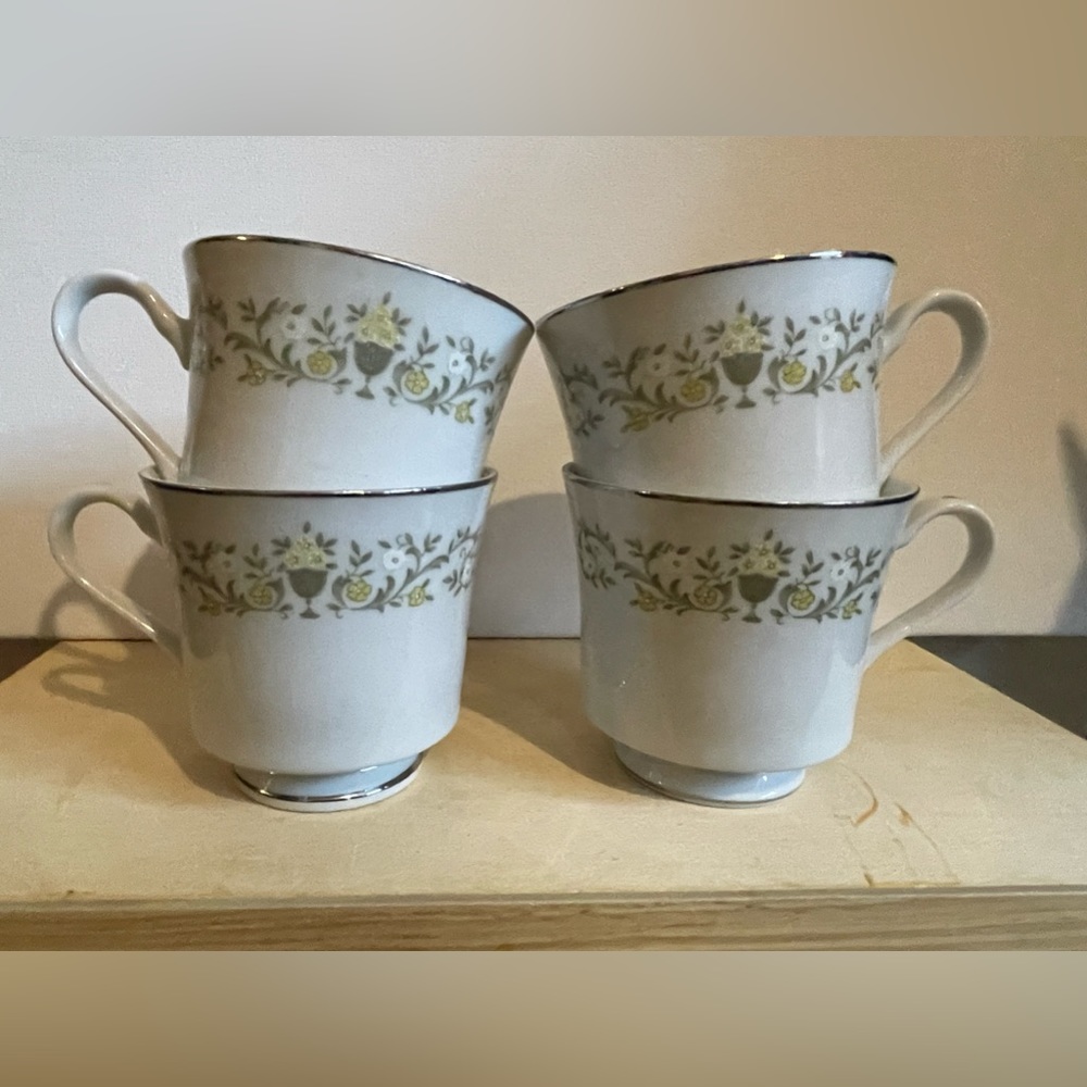 4 Florentine COFFEE/TEA CUP by Sterling  JAPAN  Vintage